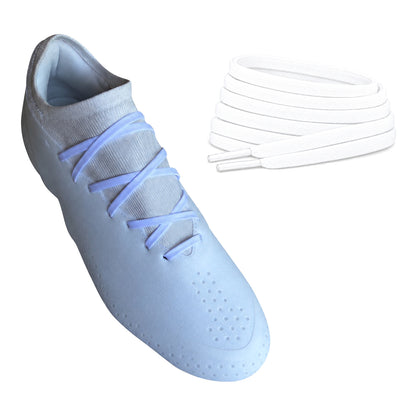 Weiß – schnuersenkel flach schmal fussball weiss 02 am schuh