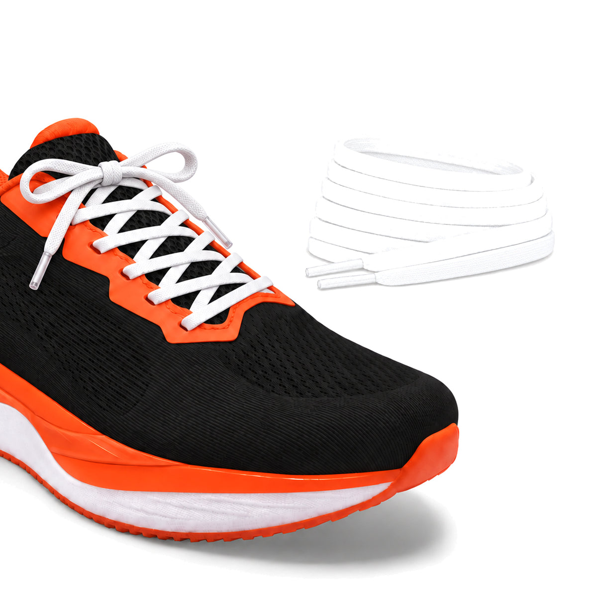 Weiß – schnuersenkel flach schmal fussball weiss laufschuh schwarz schleife turm