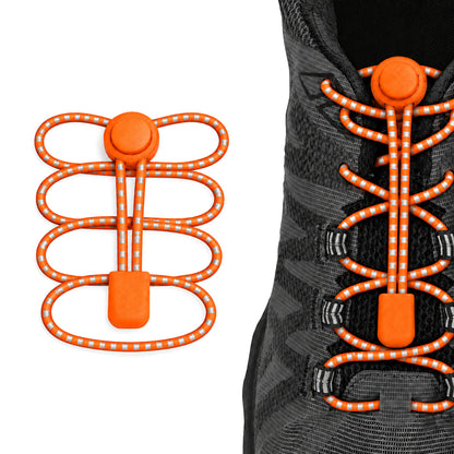 Orange – schnuersenkel kordelstopper reflektierend orange 02 am schuh