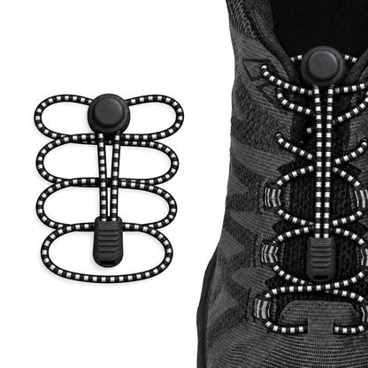 Schwarz – schnuersenkel kordelstopper reflektierend schwarz 02 am schuh