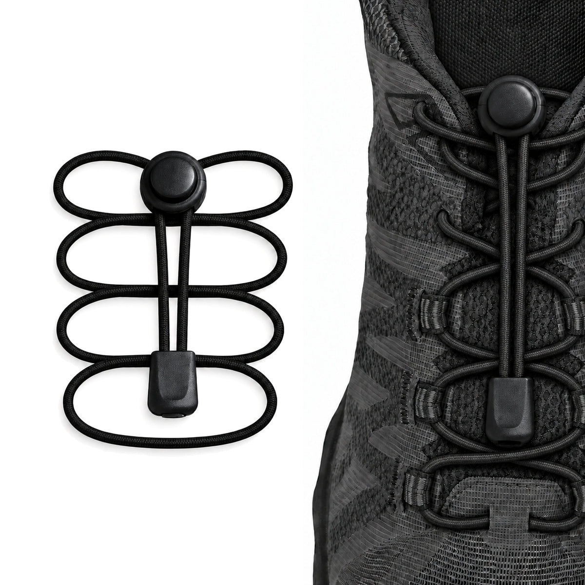Schwarz – schnuersenkel kordelstopper schnellverschluss schwarz 03 am schuh