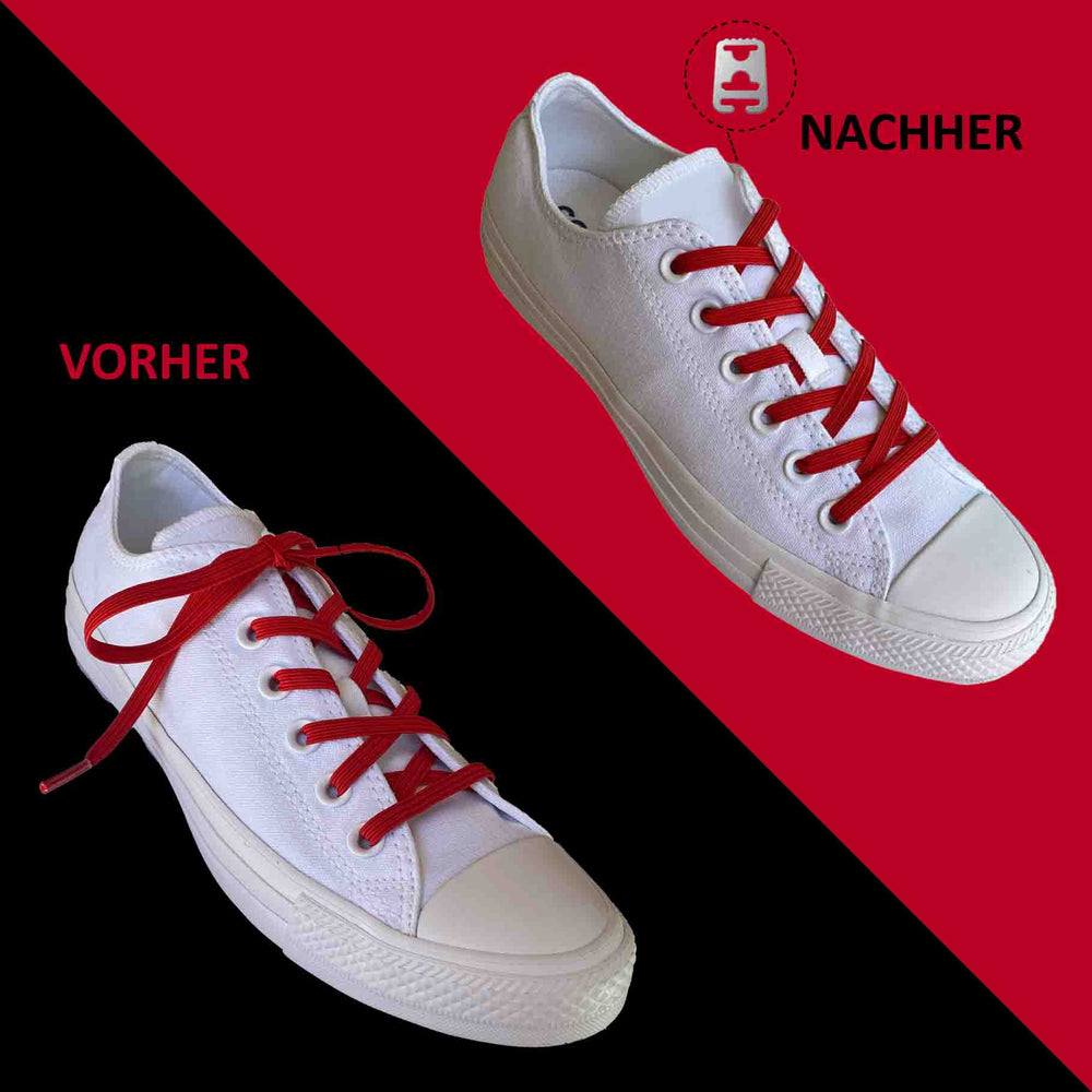 Elastische Schnürsenkel mit Metall-Anker