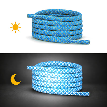 Blau Hell – schnuersenkel rund tag nacht 02 hellblau