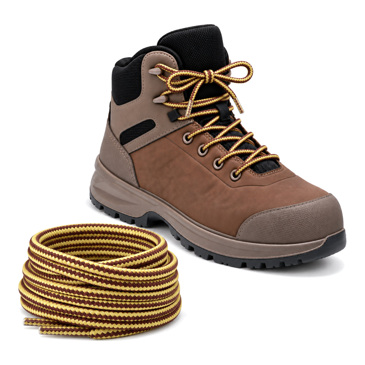 Braun Gelb – schnuersenkel wander braun gelb 02 schuh braun hell