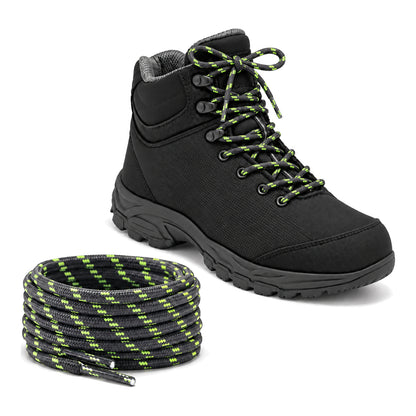Grau Dunkel Gruen Neon Gemustert – schnuersenkel wander grau dunkel gruen neon gemustert 03 schuh schwarz