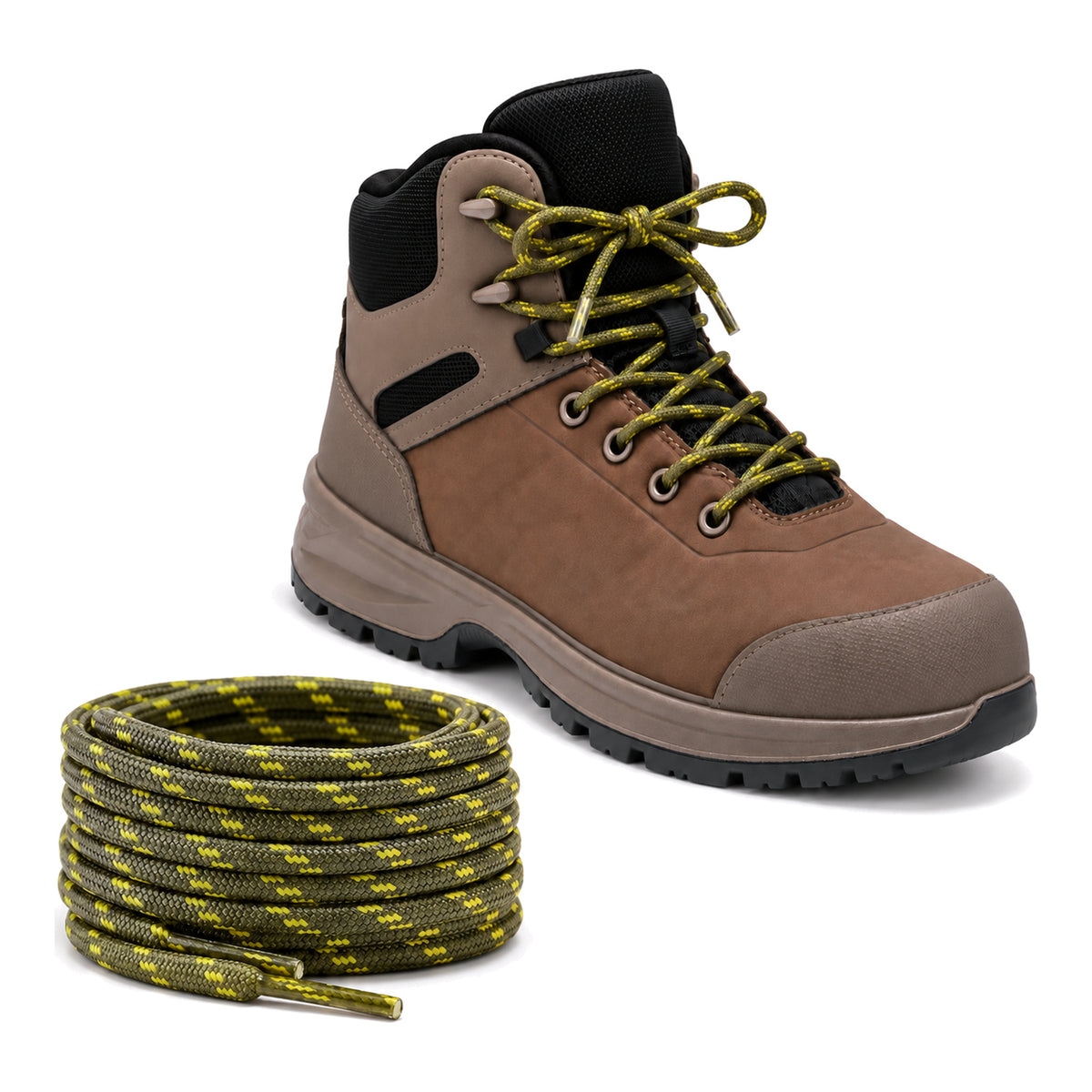 Grün Olive Gelb Gemustert – schnuersenkel wander gruen olive gelb gemustert 03 schuh braun hell