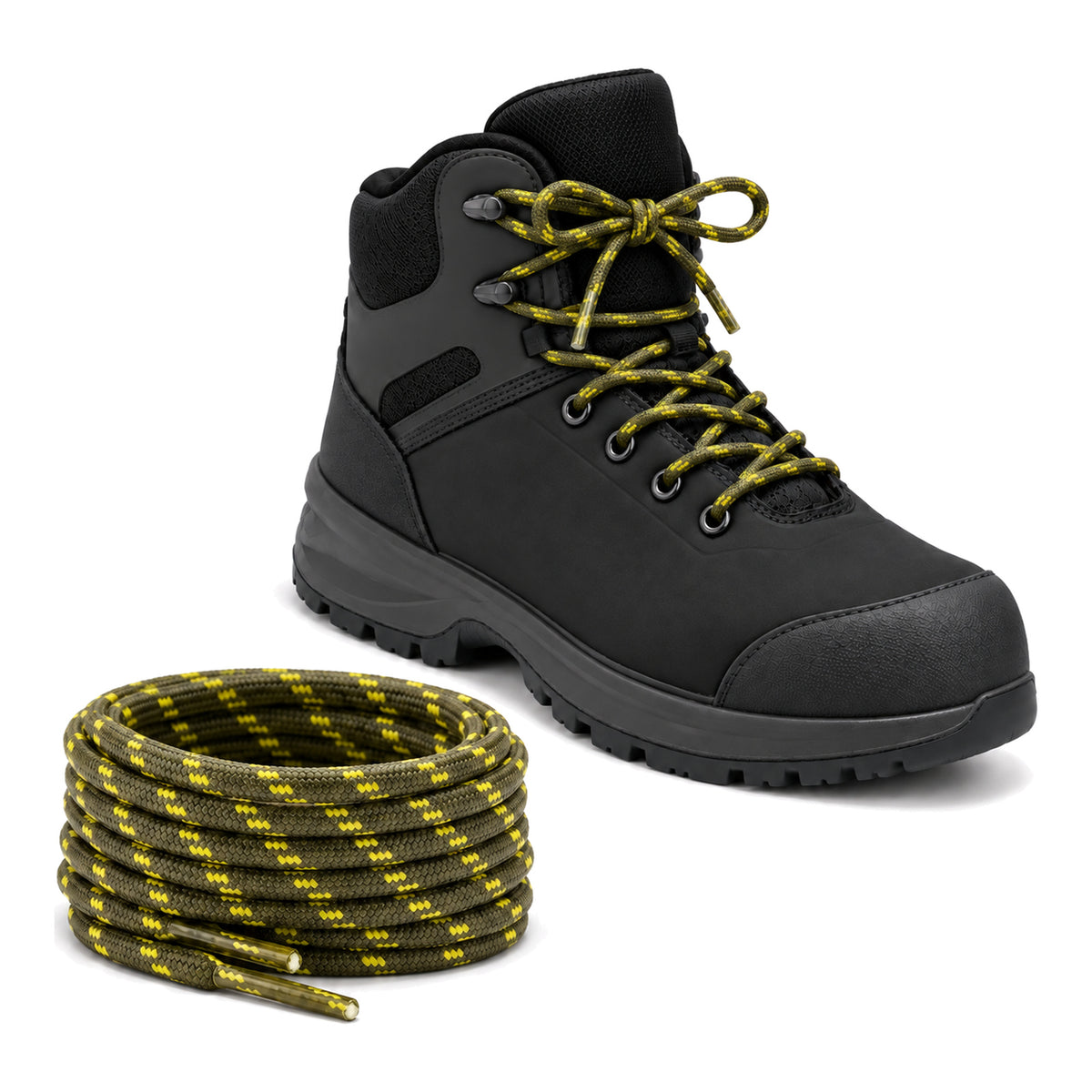 Grün Olive Gelb Gemustert – schnuersenkel wander gruen olive gelb gemustert 04 schuh schwarz