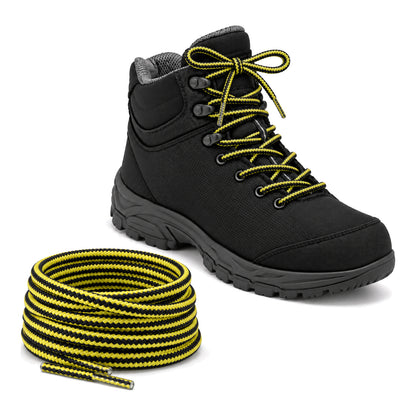 Schwarz Gelb – schnuersenkel wander schwarz gelb 02 schuh schwarz