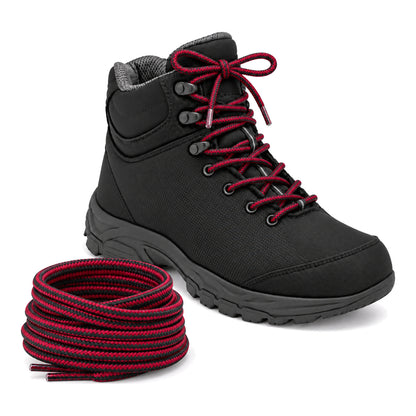 Schwarz Rot – schnuersenkel wander schwarz rot 04 schuh schwarz