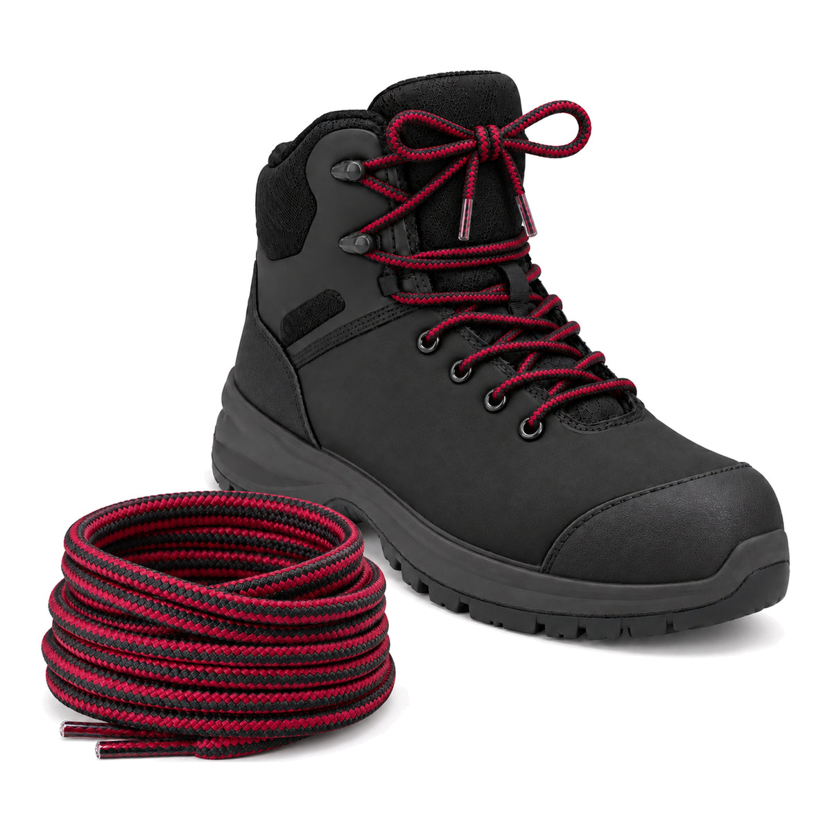 Schwarz Rot – schnuersenkel wander schwarz rot 05 schuh schwarz