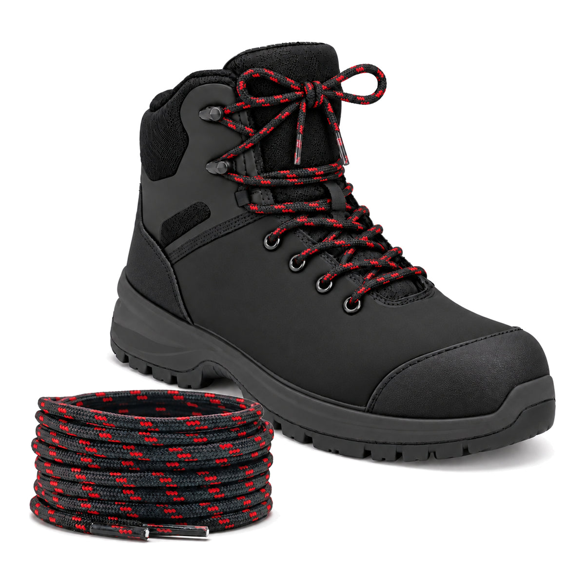 Schwarz Rot Gemustert – schnuersenkel wander schwarz rot gemustert 02 schuh schwarz