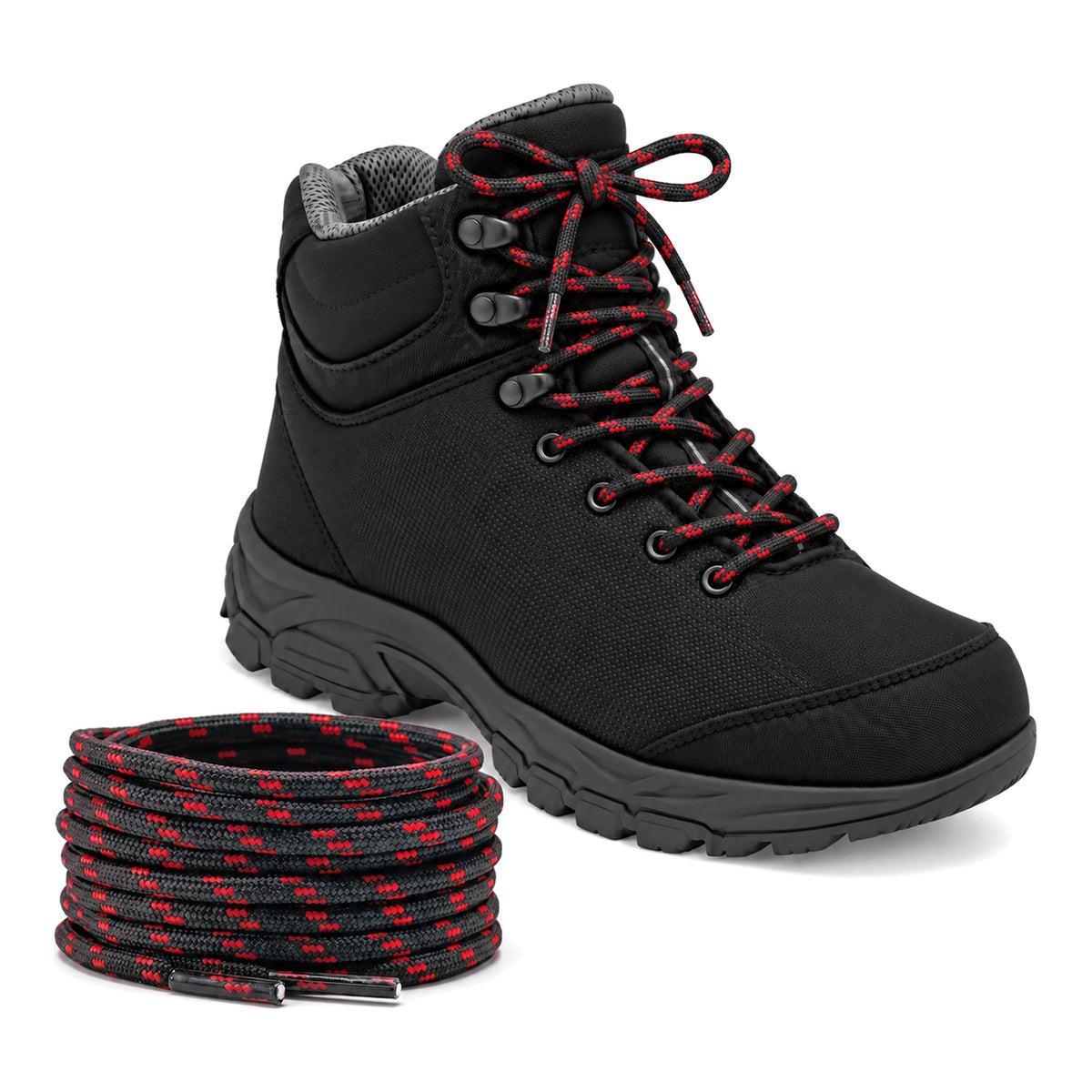 Schwarz Rot Gemustert – schnuersenkel wander schwarz rot gemustert 03 schuh schwarz