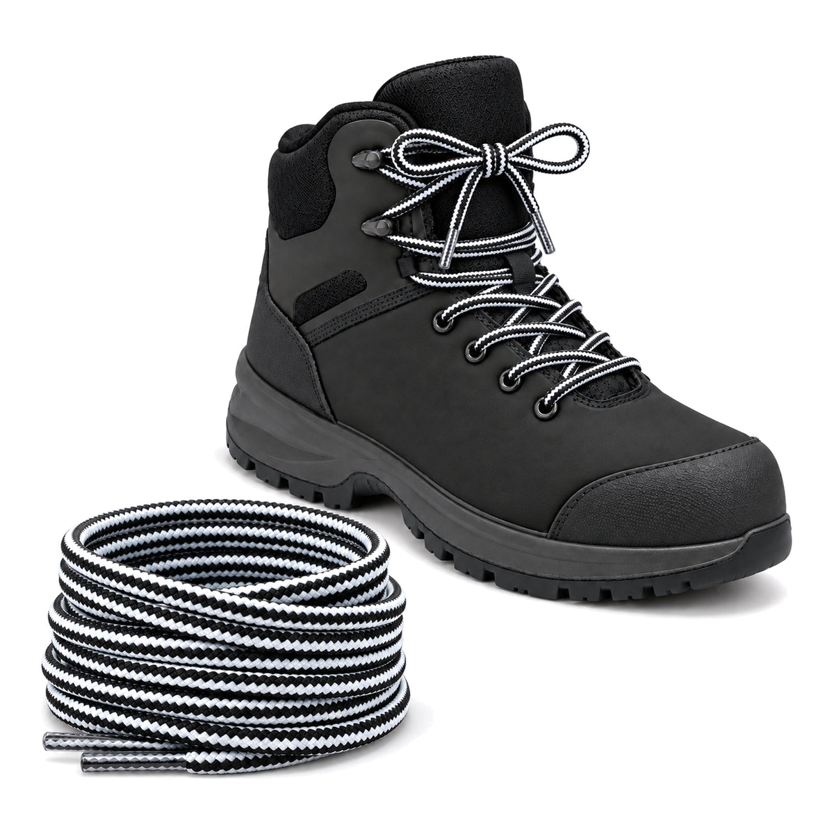 Schwarz Weiss – schnuersenkel wander schwarz weiss 03 schuh schwarz