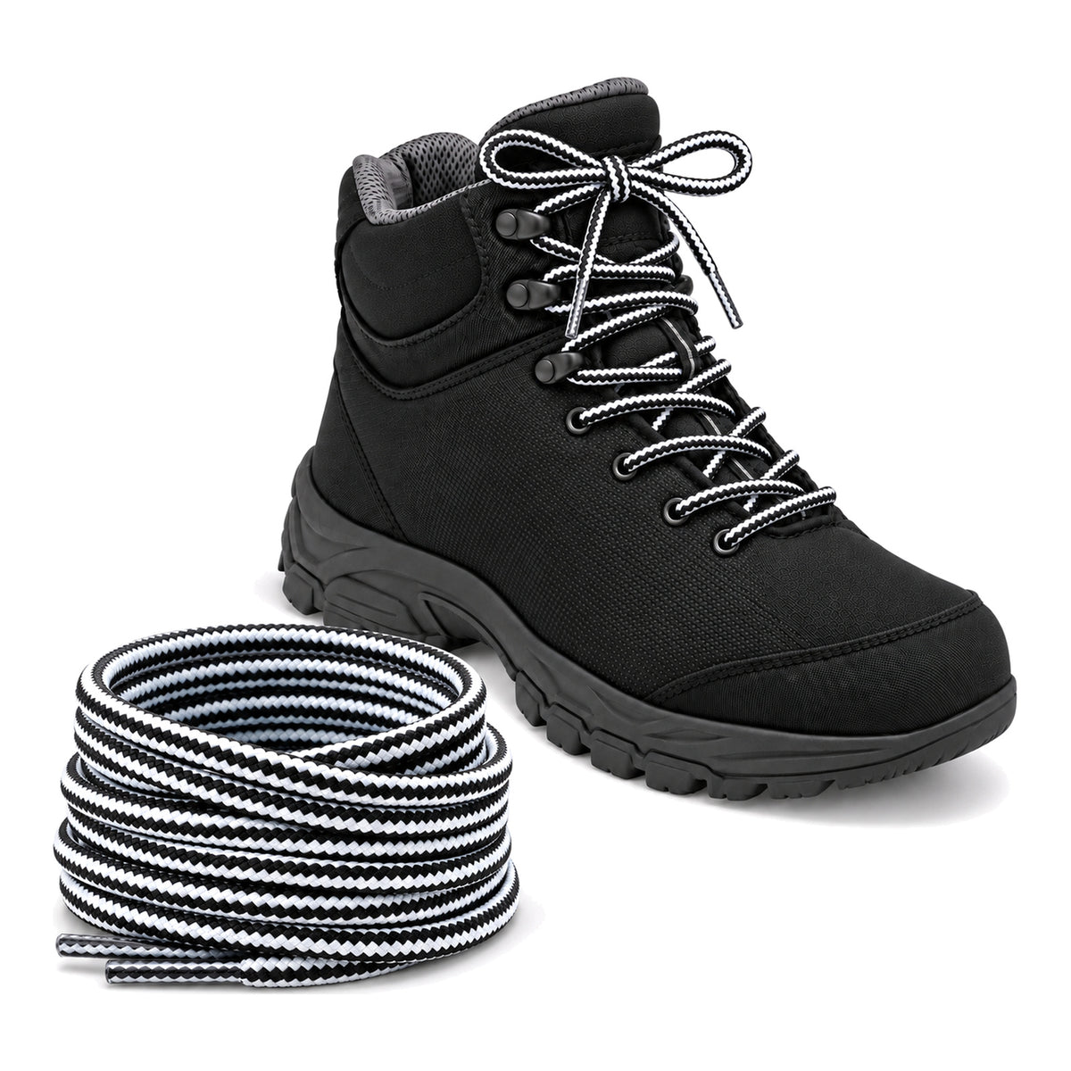Schwarz Weiss – schnuersenkel wander schwarz weiss 04 schuh schwarz