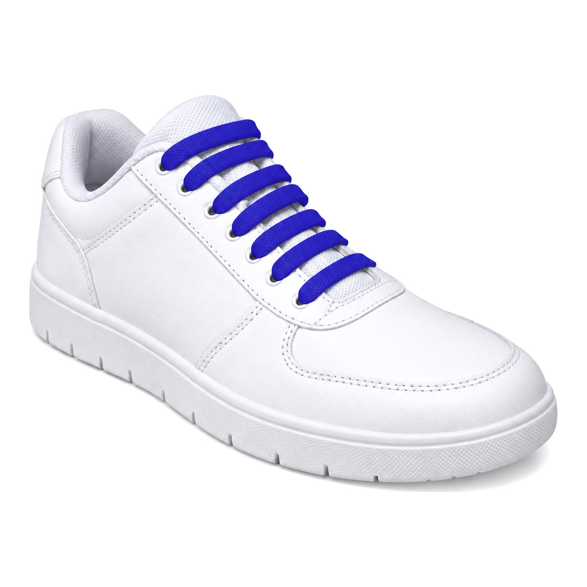 Blau – silikon schnuersenkel blau dunkel 02 am schuh