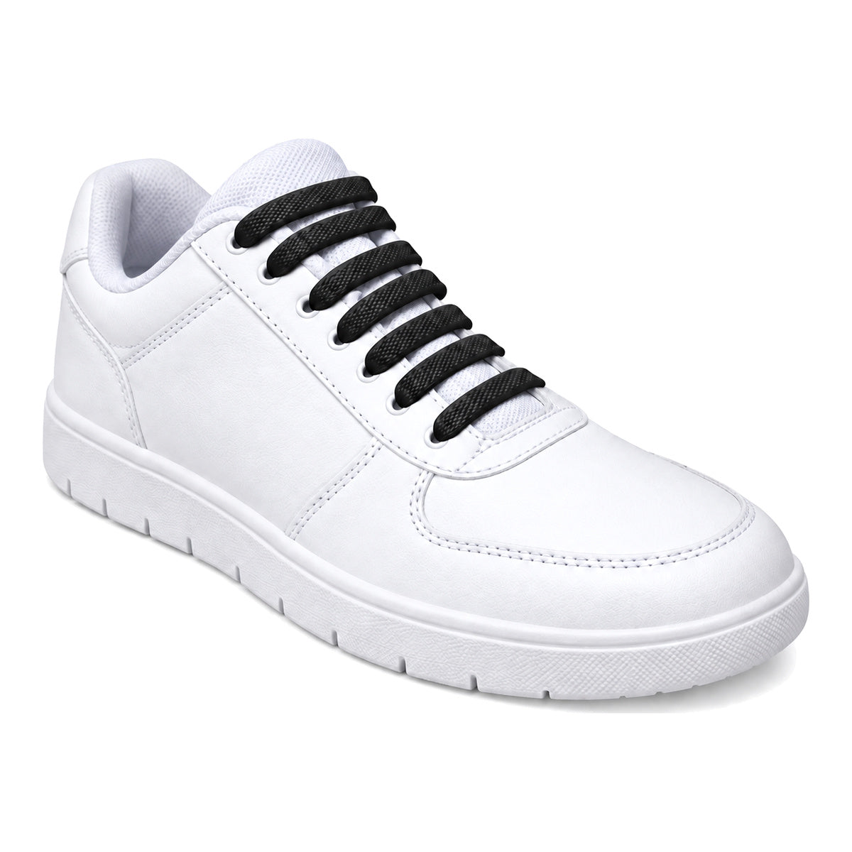 Schwarz – silikon schnuersenkel schwarz 02 am schuh