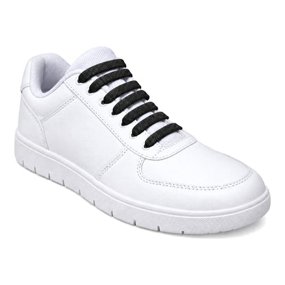 Schwarz – silikon schnuersenkel schwarz 02 am schuh