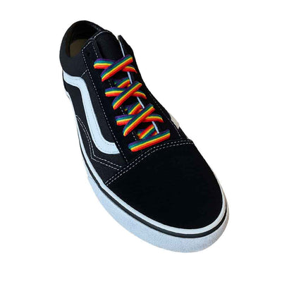 VANS Old Skool Schnürsenkel – Flach 10mm breit, Regenbogen