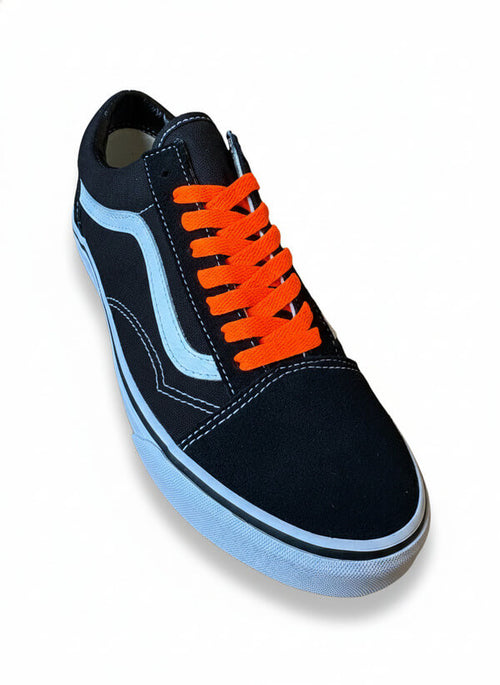 VANS Old Skool Schnürsenkel – Flach Standard 8mm breit, Orange Neon