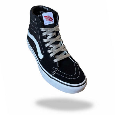 VANS SK8-Hi Schnürsenkel – Flach 1cm breit, Silber Glitzer